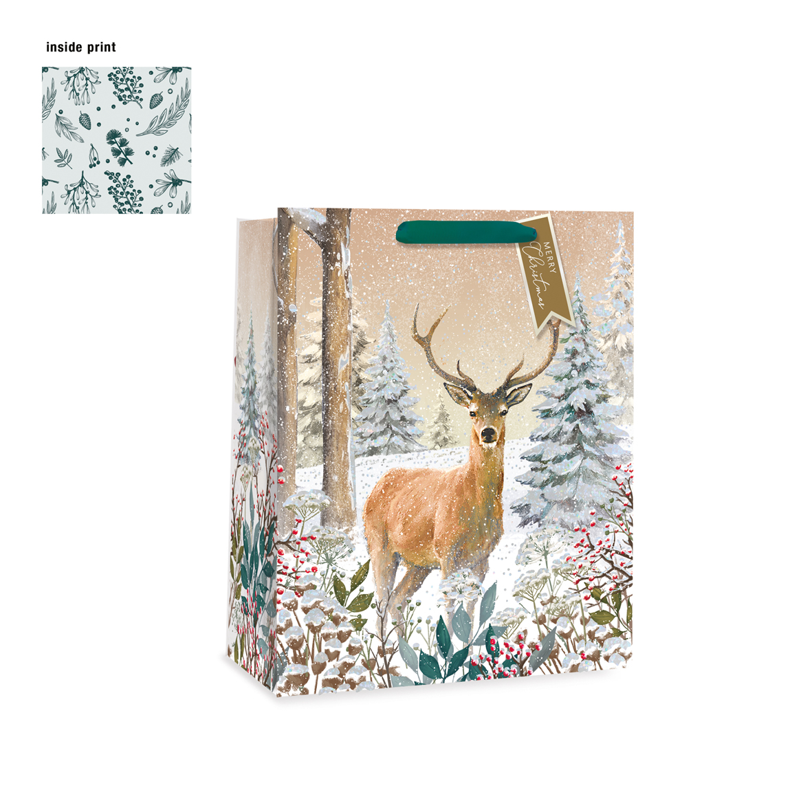 Gift Bag XMAS Stag - Large