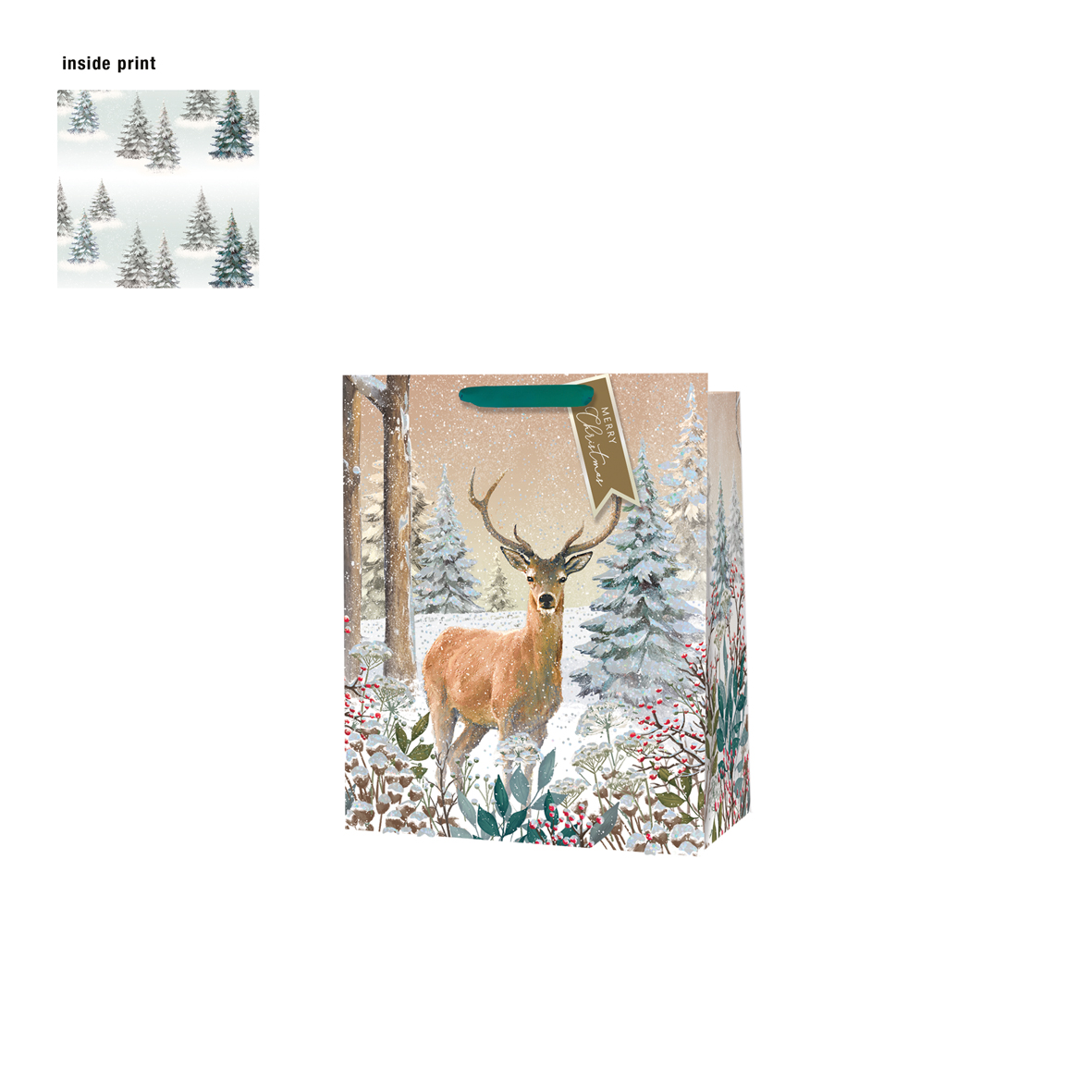 Gift Bag XMAS Stag - Medium