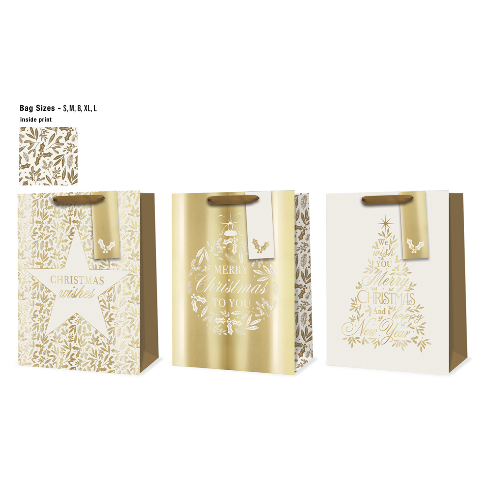 Gift Bag XMAS Golden Icons X-Large