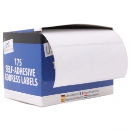 JS Self Adhesive Address Label Rolls 36mm x 89mm, 175 Labels per Roll