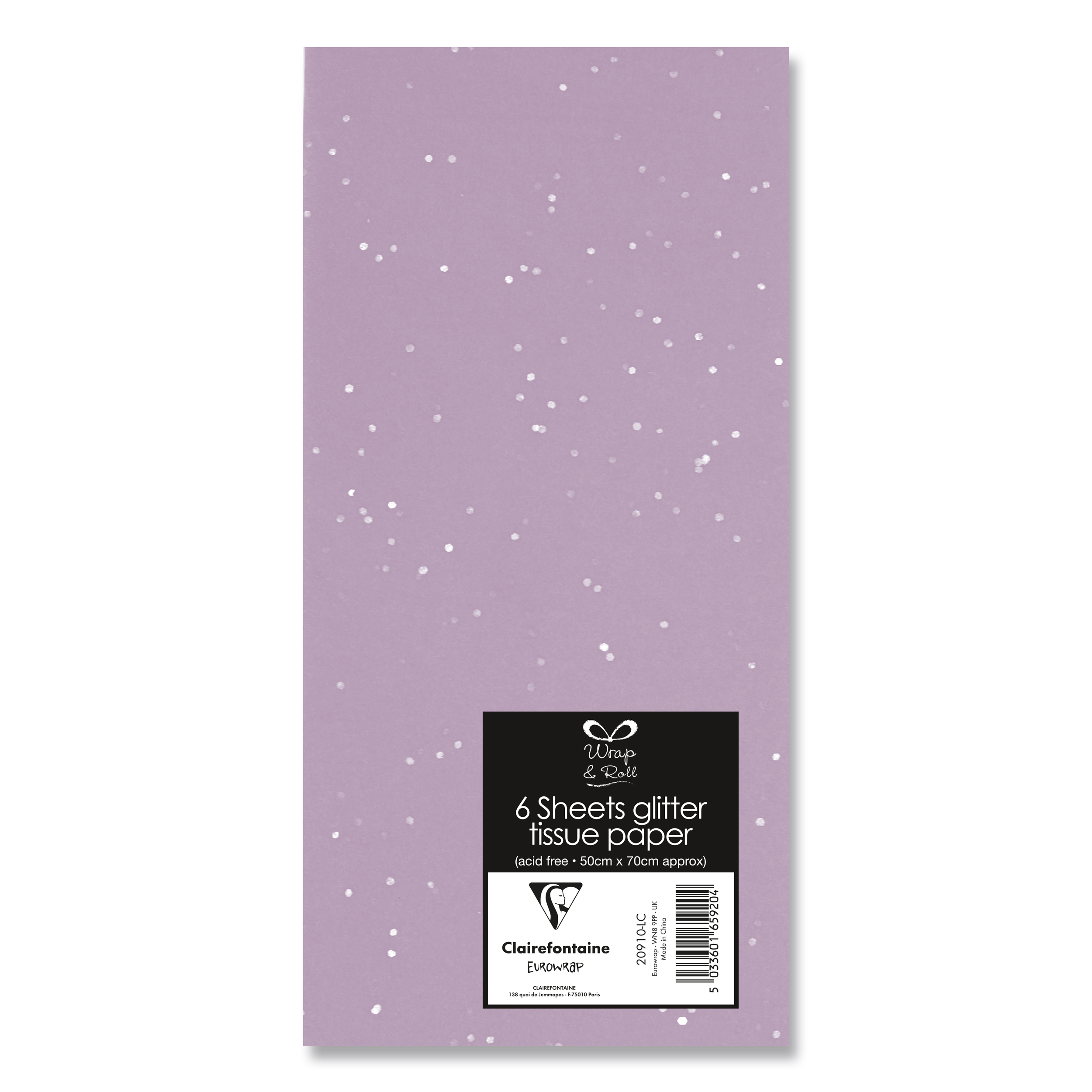 6 Glitter tissue paper lilc