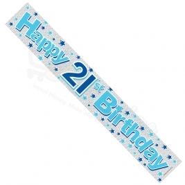 Kaleidoscope Male 21st Birthday Foil  Banner
