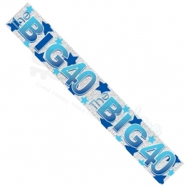 Kaleidoscope Male 40th Birthday Foil  Banner
