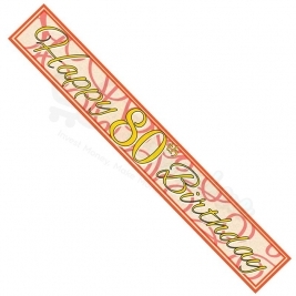 Kaleidoscope Unisex 80th Birthday Foil  Banner