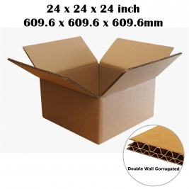 Double Wall Card Board Brown Box - 609.6 x 609.6 x 609.6mm
