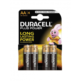 Duracell Plus Power Battery AA, Pack of 4 Carded