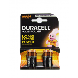 Duracell Plus Power Battery AAA, Pack of 4 Carded