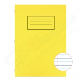 Silvine A4 Exercise Book Lined with Margin Yellow, 80 Pages