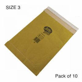 Jiffy Green Fibre Padded Size 3, Pack of 10