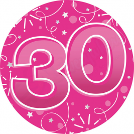 Kaleidoscope Age 30 Female Large Badge 15cm