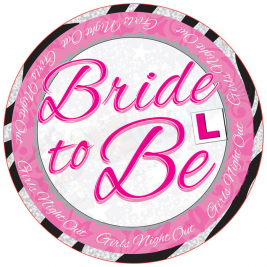 Kaleidoscope Bride to Be Large Badge 15cm