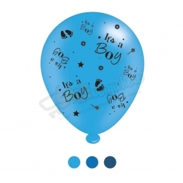 Kaleidoscope Latex Balloons Its a Boy   10" For Air or Helium Pack of 8