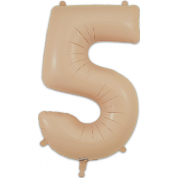 Oaktree UK Number 5, Rainbow Foil Balloon 34" | 87cm, Hanging