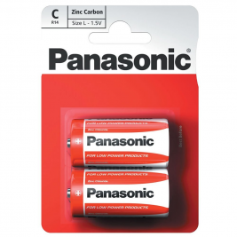 Panasonic Battery C, Pack of 2 Carded