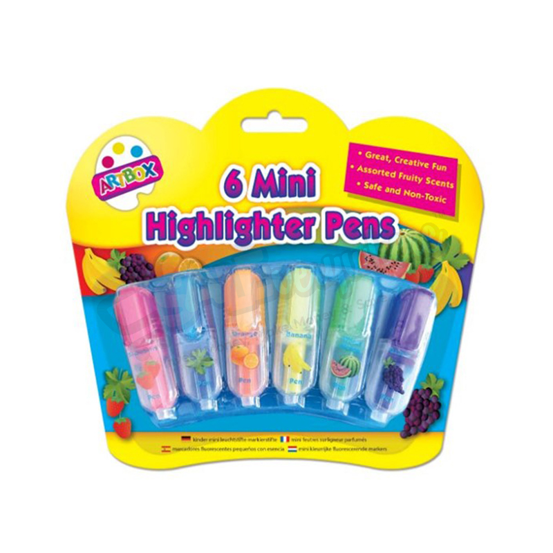 Tiger Mini Scented Highlighter pens Pack of 6 Carded