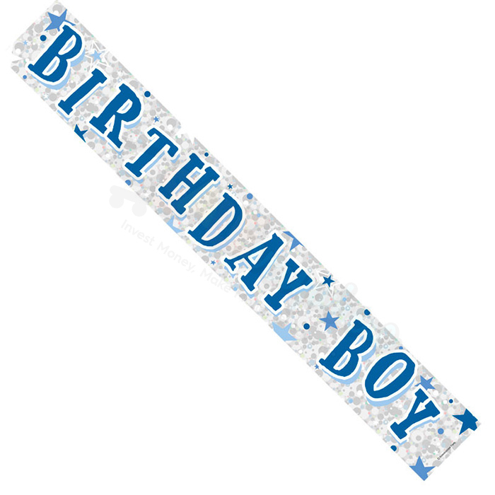 Kaleidoscope Birthday Boy Foil Banner