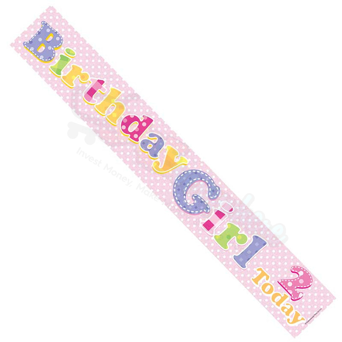 Kaleidoscope Female 2nd Birthday Foil  Banner