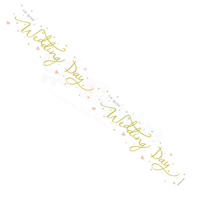 Kaleidoscope Wedding Day Foil Banner