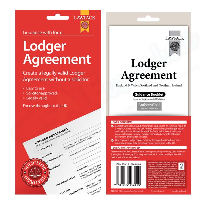 Law Pack Lodger Agreement, England & Wales