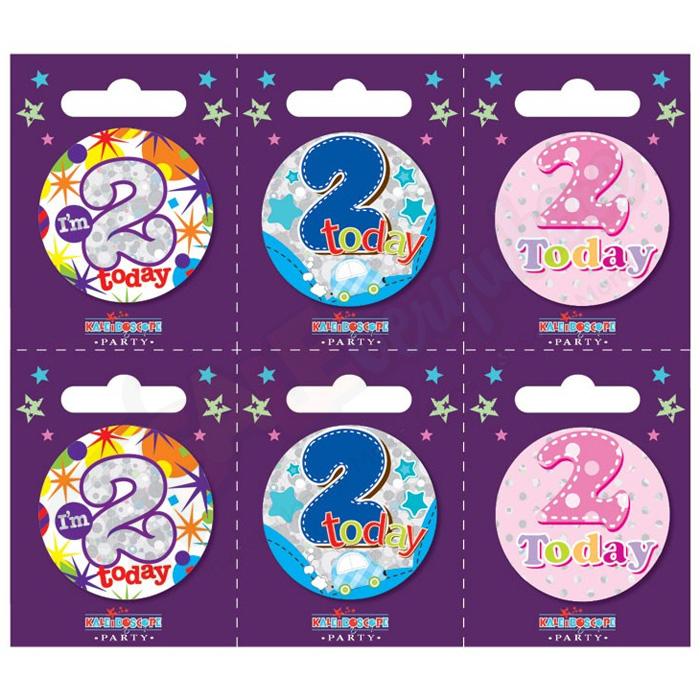 Kaleidoscope Age 2 Small Badges Pack of 6