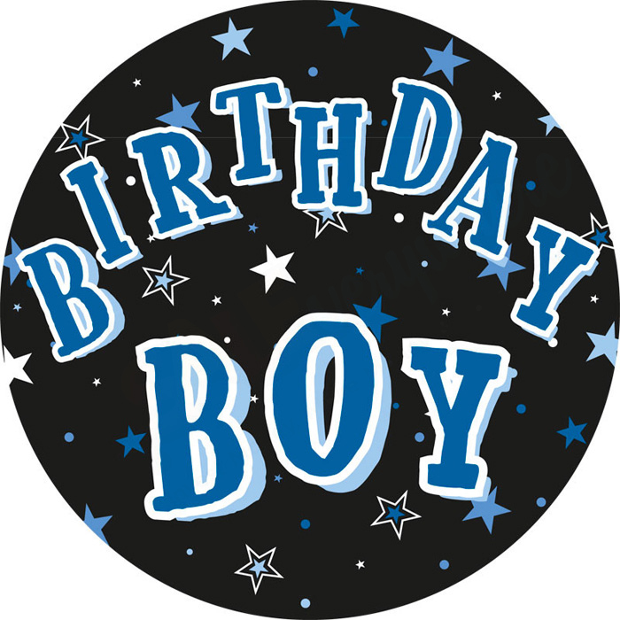 Large Badge "Birthday Boy Party Badge", 15cm