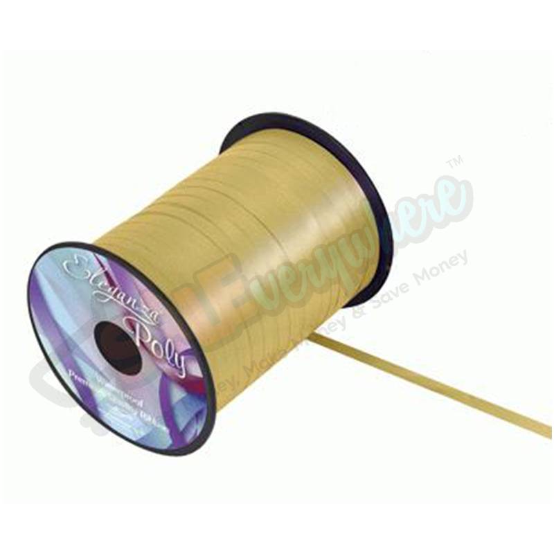Poly Curling Gold Ribbon 5mm x 500yds