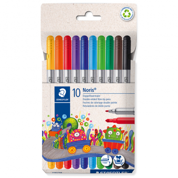 Staedtler Fibre Tip Pen 2tips Pack Of 10